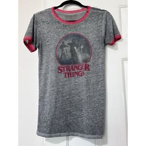 Stranger Things Burnout‎ ringer tshirt Medium Bicycle Will Byers Netflix Horror
